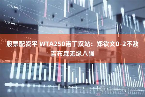 股票配资平 WTA250诺丁汉站：郑钦文0-2不敌吉布森无缘八强